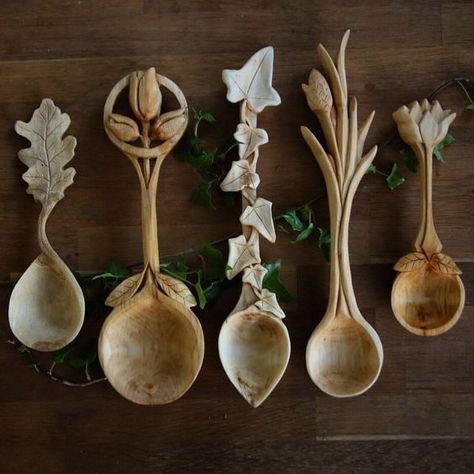 Surprising And Sweet Spoon Art That Will Make You Stock Up More - Page 2 of 2 - Bored Art Welsh Love Spoons, Hand Carved Wooden Spoons, Wood Spoon Carving, Hand Carved Spoon, Wooden Tableware, Simple Wood Carving, Love Spoons, Spoon Art, Carved Spoons