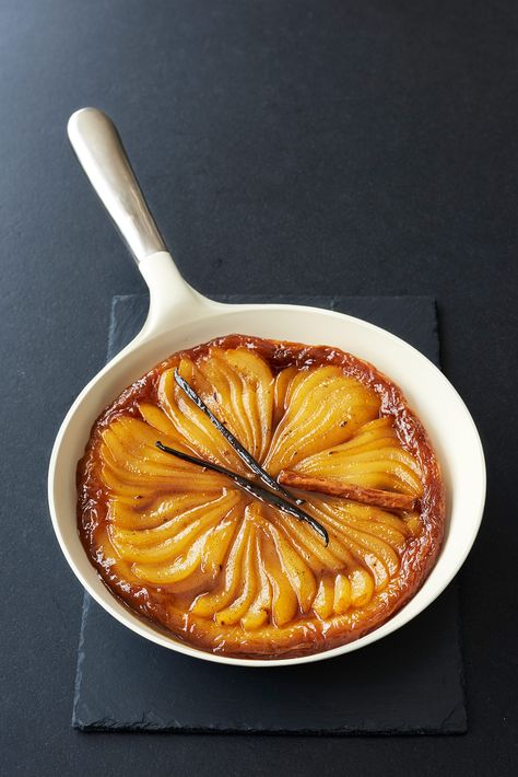 Pear Tarte Tatin Pear Tarte Tatin Recipe, Pear Tatin, November Inspiration, Pear Tarte, Baileys Ice Cream, Pear Tarte Tatin, Tarte Tartin, Caramelized Fruit, Tart Tatin