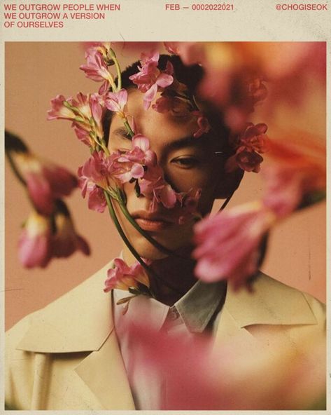 Ryan Carrel — Design on Instagram: “We out grow people when we outgrow a version of ourselves. Photography by the talented @chogiseok” Man With Flowers, Cho Gi Seok, Flower Photoshoot, 사진 촬영 포즈, Self Portrait Photography, Fotografi Editorial, Studio Photoshoot, Photoshoot Concept, Creative Portraits