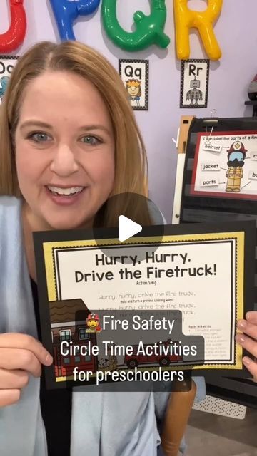 Jamie White on Instagram: "Need ideas for Fire Safety circle time activities?? Here are 3 that are classroom-tested and preschooler-approved!🧯🚒

👨‍🚒Hurry, Hurry Drive the Fire Truck - movement song
👩‍🚒Where’s the Hose - number identification
👨‍🚒Captain Says - active listening

🔥Comment "FIRE" for a link to the Fire Safety Unit! Get a whole week of lesson plans **done for you** in this unit! 👋

#PreschoolTeacher #PlayMatters #PlayMore #PlayIsEnough #PreKTeachers #PlayBasedLearning #EarlyChildhoodEducation #PreschoolTour #LearningThroughPlay #PreschoolActivities #PreKClassroom #PreschoolPlay #ChildhoodEducation #TeacherTips #PreschoolIdeas #PreschoolInspiration #CircleTime #FireSafety" Firefighter Circle Time Activities, Hurry Hurry Drive The Fire Truck Song, Firefighter Preschool Activities, Firefighter Activity, Fire Safety Unit, Fire Safety Activities, Fire Safety Preschool, Jamie White, Movement Songs