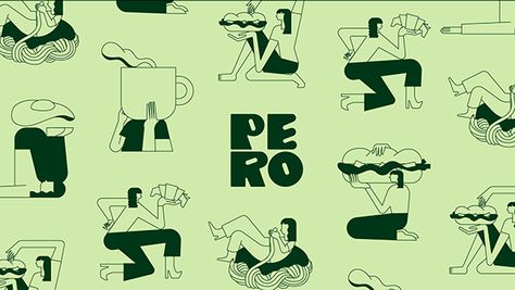 Pero is a cafe based in New Delhi, India boasting a healthy and diverse menu. Designing their Brand Identity and these hand drawn illustration was an amazing experience. Coffee Shop Menu Design, Cafe Illustration, Coffee Shop Branding, Food Project, Brand Illustration, Cafe Branding, Logo Sketches, Color Drawing Art, Social Design