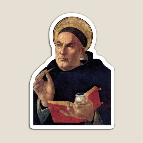 Get my art printed on awesome products. Support me at Redbubble #RBandME: https://www.redbubble.com/i/magnet/Saint-Thomas-Aquinas-by-Beltschazar/53847214.TBCTK?asc=u Saint Thomas Aquinas, Saint Thomas, Sandro Botticelli, Thomas Aquinas, Catholic Art, St Thomas, Sacred Art, Music Is Life, Favorite Tv Shows