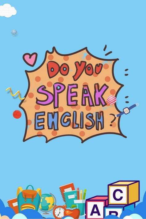 Fun English Training Class Admissions Background Template English Class Posters, English Class Decoration, English Background, Teaching Background, Learn English Kid, English Wallpaper, English Logo, Material Background, Admissions Poster