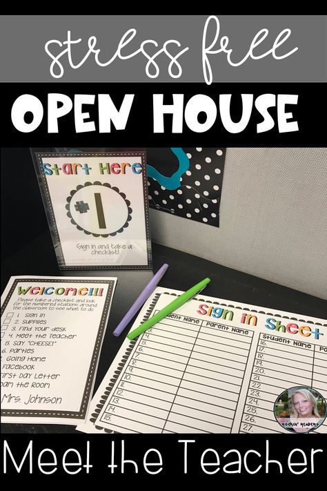 Teacher Open House, Open House Night, Printable Scavenger Hunt, Kindergarten Organization, Classroom Kindergarten, Meet The Teacher Night, School Open House, House Night, Meet The Teacher Template