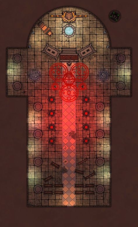 40k Battlemap, Dnd Church Map, Fallout Battlemap, Church Battlemap, Maps Rpg, Call Of Cthulhu Rpg, City Maps Design, Dnd World Map, Building Map