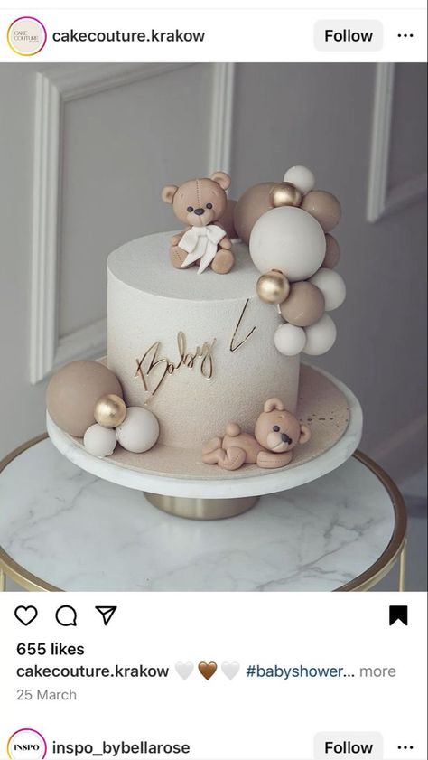 White And Brown Cake Design, Bearly Wait Cake Ideas, Oh Baby Cake Ideas, Small Baby Shower Cake, Bear Themed Baby Shower Cake, Teddy Bear Gender Reveal Cake, Bearly Wait Baby Shower Cake, Teddy Bear Cake Ideas, Baby Shower Bear Cake