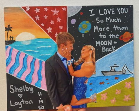 Canvas Painting For My Boyfriend, Painted Canvas For Boyfriend, Painting Boyfriend Gift, Birthday Paintings For Boyfriend, Cute Boyfriend Painting Ideas, Paintings To Gift Boyfriend, Cute Easy Paintings For Boyfriend, Boyfriend Canvas Painting, Gifts For Boyfriend Canvas