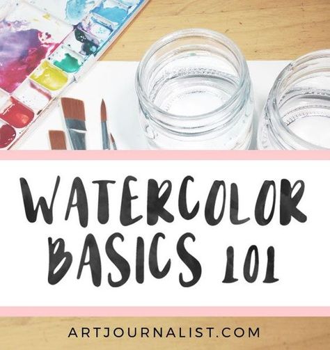 Starting Watercolor Painting, Watercolor Tips For Beginners, How To Use Watercolor Paint, Watercolor Beginner Ideas, Beginner Watercolor Painting Tutorial, Beginning Watercolor Tutorials, Watercolor Techniques For Beginners, Learning Watercolor, Watercolor Basics