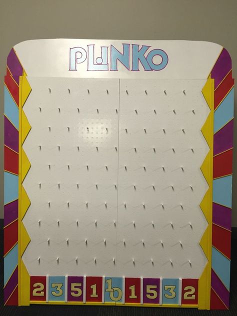 DIY Plinko Board - Album on Imgur Plinko Board Diy, Plinko Board, Plinko Game, Cheap Ornaments, Diy Carnival Games, Diy Carnival, Price Is Right Games, Board Template, Price Is Right