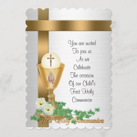 First Communion Cards, Holy Communion Party, Boys First Communion, Confirmation Invitations, Holy Communion Invitations, First Communion Invitations, Communion Party, Baby Dedication, Communion Invitations