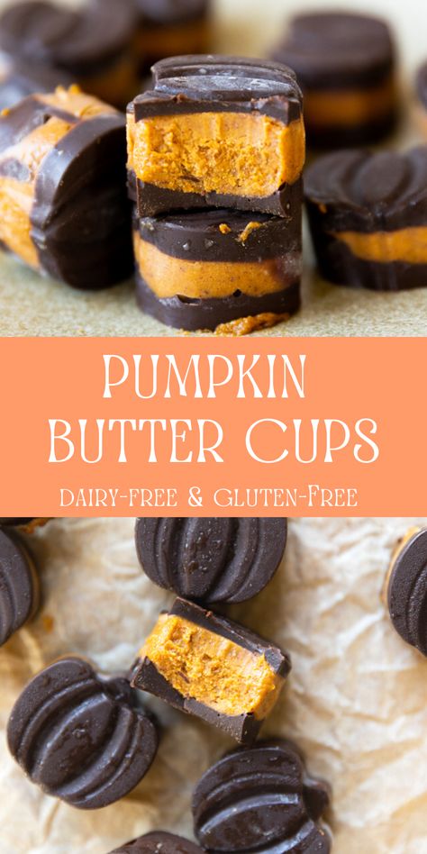 Halloween Treats Ideas Gluten Free, Chocolate Pumpkin Recipes, Halloween Treat Healthy, Healthier Halloween Treats, Pumpkin Chocolate Recipes, Dairy Free Halloween Appetizers, Healthy Dark Chocolate Recipes, Pure Pumpkin Recipes Easy, Things To Make With Pumpkin Puree