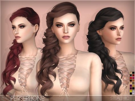 -Low Poly  Found in TSR Category 'Sims 4 Female Hairstyles' Clare Siobhan, The Sims 4 Cabelos, Female Hairstyles, Die Sims 4, Pelo Sims, Download Hair, The Sims 4 Download, Female Hair, Sims4 Clothes