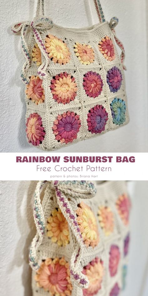 Summer Bag Ideas Crochet Bag Pattern Free, Crochet Handbags Patterns, Pola Sulam, Crochet Purse Patterns, Crochet Bags Purses, Modern Crochet, Summer Bag, Bag Ideas, Crochet Tote