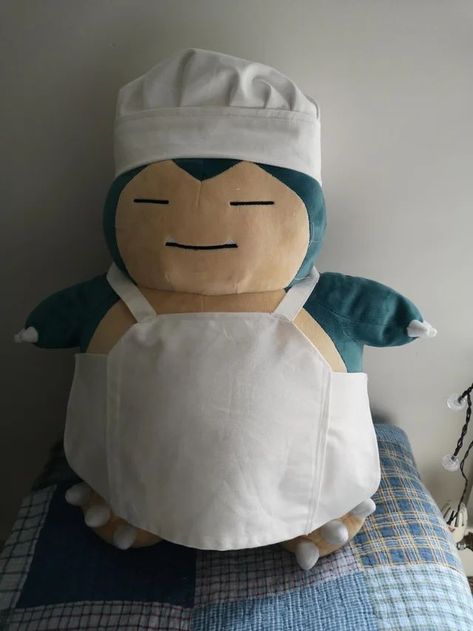 Giant Snorlax, Snorlax Plush, Learning How To Sew, I Am Learning, Machine Sewing, How To Sew, Sew On, Stuffed Animal, Fan