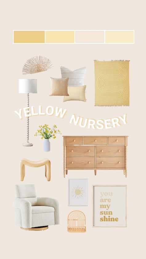 Nursery With Yellow Accents, Yellow Neutral Nursery, Yellow Sun Nursery, Pink And Yellow Nursery Ideas, Yellow Sunshine Nursery, White And Yellow Nursery, Nursery Ideas Yellow Walls, Ray Of Sunshine Nursery, Pale Yellow Nursery Gender Neutral