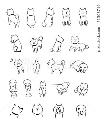 Shiba Inu line drawing material Small Dog Tattoos, Dog Line Drawing, Lino Art, Cool Small Tattoos, Line Art Tattoos, Dog Logo, Dog Tattoo, Dog Illustration, Dog Tattoos