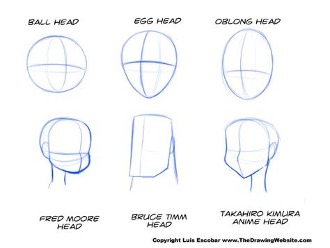 Head drawing shapes 01 Manga Drawing Books, Drawing Shapes, Head Drawing, Character Design Cartoon, Form Drawing, 얼굴 드로잉, Drawing Heads, Anime Head, Drawing Cartoon Characters