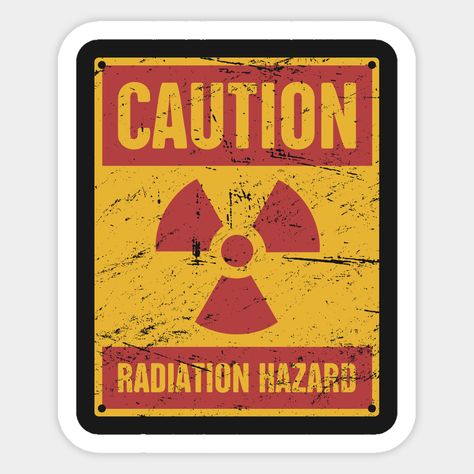 If you're interested in the Cold War, nuclear warfare, and radioactivity -- then let the world know with this awesome radiation design. Don't head to your fallout shelter without it!Featuring the text "Caution - Radiation Hazard," this graphic makes the perfect gift for any nuclear engineer, researcher, student, or radioactive mutant in your life. -- Choose from our vast selection of stickers to match with your favorite design to make the perfect customized sticker/decal. Perfect to put on water Nuclear Warfare, Nuclear Radiation, Hazard Sign, Fallout Shelter, Sign Sticker, Fallout, Sticker Set, Funny Stickers, Custom Stickers