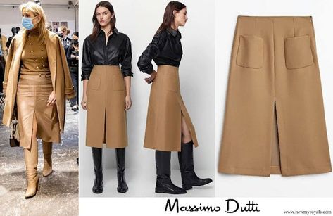 Wool Midi Skirt, Midi Skirt With Pockets, Classic Style Outfits, Black Cape, Valentino Black, Wrap Coat, Queen Maxima, Wool Turtleneck, Skirt With Pockets