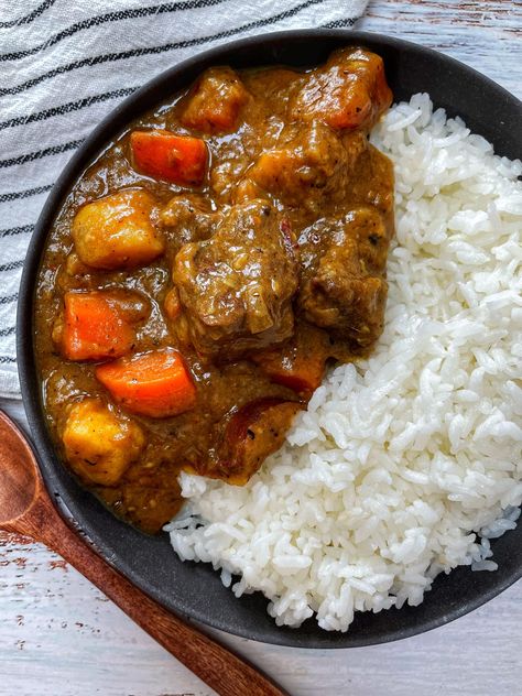 Japanese Beef Curry Rice: Inspired by Haikyu!! Gluten Free Japanese Curry, Curry Roux Recipe, Japanese Beef Curry, Go To Recipes, Curry And Rice, Curry With Rice, Beef Curry Recipe, Japanese Beef, Japanese Sweet Potato