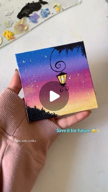 Canvas Tutorial, Sky Lanterns, Easy Canvas, Painting Ideas On Canvas, Step By Step Painting, Sky Art, Painting Videos, Process Art, Painting Process