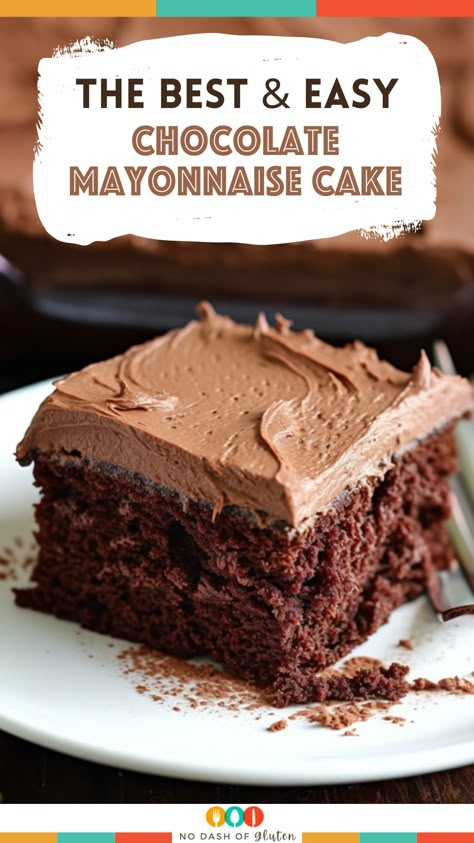 Savor the unique delight of Easy Chocolate Mayonnaise Cake – rich, moist, and effortlessly delicious. Perfect for any occasion, it's a sure hit with family and friends. A surprising twist that adds incredible texture, this recipe is a must-try for dessert enthusiasts. Pin this for an easy, indulgent treat that everyone will love! Chocolate Mayonnaise Cake Recipe, Mayonnaise Cake Recipe, Mayo Cake, Apple Bites, Mayonnaise Cake, Cake Recipe Moist, Chocolate Mayonnaise Cake, Chocolate Ganache Frosting, Chocolate Cake Recipe Moist