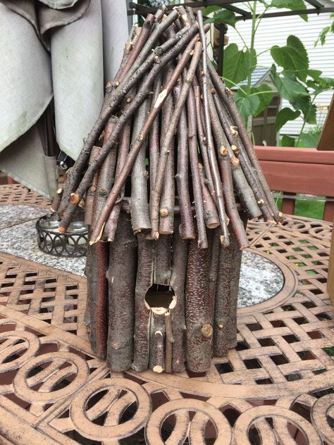 Stick Birdhouse, Popsicle Stick Birdhouse, Early Preschool, Birdhouse Craft, Wood Birdhouses, Popsicle Sticks, Birdhouse, Bird Houses, Aspen