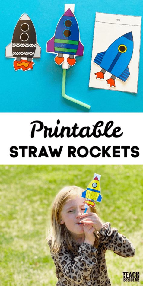 Preschool Rocket, Rocket Ship Craft, Straw Rockets, Spaceship Craft, Straw Rocket, Rocket Craft, Space Activities For Kids, Diy Rocket, Sistem Solar