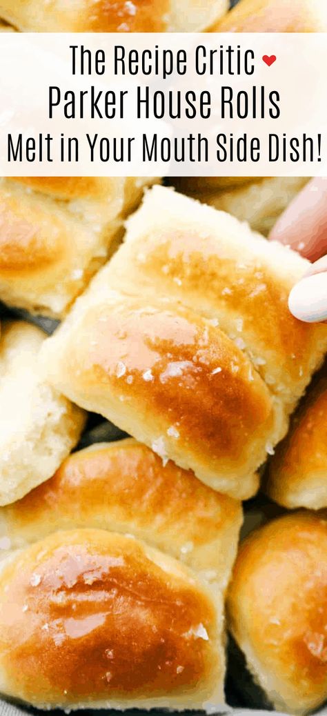 Easy Yeast Rolls Recipe, Dinner Rolls Recipe Homemade, Parker House Rolls Recipe, Easy Honey Butter, Easy Yeast Rolls, Yeast Rolls Recipe, Savory Breads, Parker House Rolls, Homemade Rolls