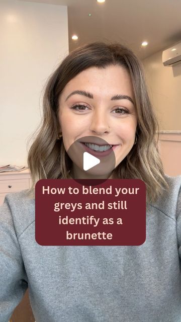 Gray Hair Transition From Dark Brown, Disguise Grey Hair Brunette, Growing Out Grey Hair Transition Brunette, Grey Blending For Brunettes, How To Blend Gray Hair With Brown, Gray Blending Brunette Hair, Blending Greys Into Brown Hair Brunette, Hair Color To Blend Gray Hair Brunettes, Brunette To Grey Transition