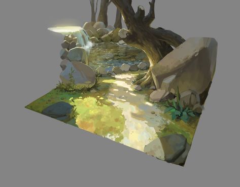 Digital Painting Study, Environment Study Reference, Digital Environment Art, Digital Art Environment, Lighting Reference Environment, Background Study Reference, 3d Environment Concept Art, Nature Concept Art, Environmental Art Concept