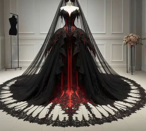 Evil Wedding Dress, Evil Queen Wedding Dress, Vintage Gothic Wedding Dress, Dark Wedding Dresses, Vampire Wedding Dress, Suga Boyfriend, Meet Gala, Goth Wedding Dresses, Vampire Wedding