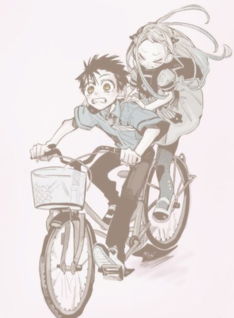 us riding a bike . . . (*ᴗ͈ˬᴗ͈)ꕤ*.ﾟ Riding A Scooter Reference, Bike Reference Pose, Anime Riding Bike, Person Riding Bike Drawing Reference, Row Boat Illustration, Shoulder Ride Drawing Reference, Bike Pose Reference, Biking Reference, Riding A Bike Reference