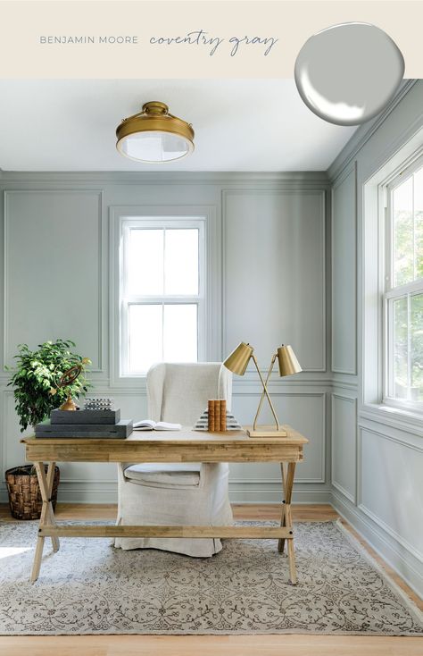 Our Favorite Blue and Gray Paint Colors | Bria Hammel Interiors Traditional Home Living Room, Deur Makeover, Indoor Paint Colors, Decorating Games, Bria Hammel Interiors, Vitrine Design, Bria Hammel, Gray Paint Colors, Office Paint Colors