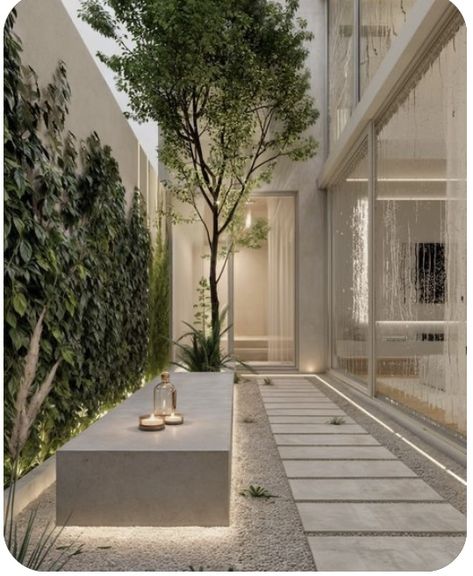 Inner Courtyard Design, Villa Garden Design, Hillside Mansion, Architecture Residence, Villa Landscape, Vertikal Garden, Garden Spa, Modern Courtyard, Connection To Nature