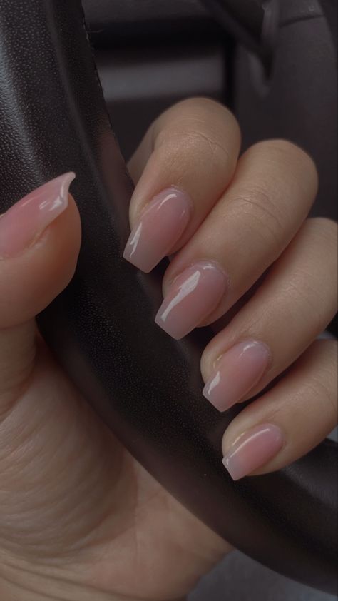 #nails #classy #classynails #nudenails #aesthetic #inspiration #nailart Simple Nails Tapered Square, Formal Nails Natural, Plain Classy Nails, Plain And Simple Nails, Plane Nail Colors, Simple But Pretty Nails, Soft Gel Nails Design Classy, Gel Nail Aesthetic, Simple Wedding Guest Nails