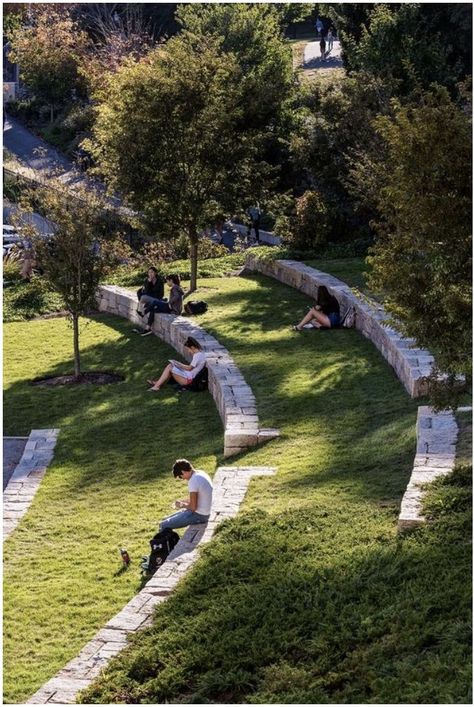 Inclusive Design Architecture, Eco Park Design, Green Amphitheater, Community Park Design, Sensory Trail, Public Garden Architecture, Eco Camp, Landscape Stairs, Sloped Backyard