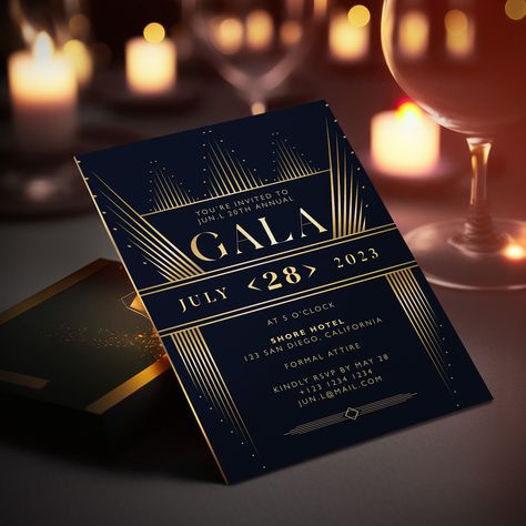 Set the tone for your upcoming corporate event with our customizable invitation templates on Etsy! Whether you're planning a gala dinner, awards night, or fundraiser party, our professional designs will impress your guests and make your event a success. Demo: https://www.corjl.com/d/3GIM01 #invitationtemplate #printableinvitation #editabletemplate #galainvitation #fundraiserinvite #formalinvitation #corporateinvitation #banquetinvitation #businessinvitation #galaparty #awardsnightinvite Gala Dinner Invitation, Invitation Corporate, Floral Invitation Design, Gala Fundraiser, Business Events Invitation, Invitation Business, Invitation Design Inspiration, Xmas Invitations, Golden Awards