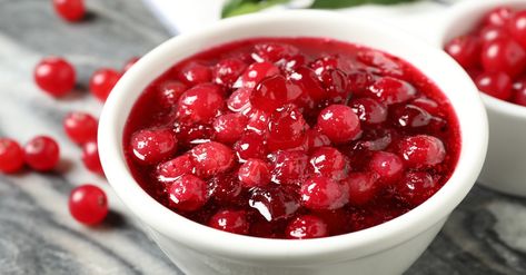 Ocean Spray Cranberry Sauce Recipe - Insanely Good Ocean Spray Jellied Cranberry Sauce Recipe, Oceanspray Cranberry Sauce Recipe, Jelly Cranberry Sauce Recipes, Ocean Spray Cranberry Sauce, Party Food Meatballs, Cranberry Apple Sauce, Steak Sauce Recipes, Ocean Spray Cranberry, Canned Cranberries