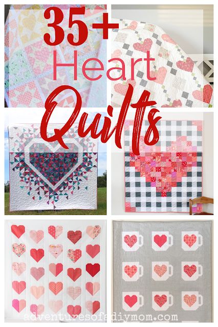 Hearts And Nine Patch Quilt Pattern, Heart Quilts Free Pattern, Modern Heart Quilt Pattern, Heart Quilt Ideas, Heart Quilts Ideas, Quilt Patterns With Hearts, Quilts With Hearts Patterns, Heart Quilt Pattern Easy, Quilted Hearts Pattern