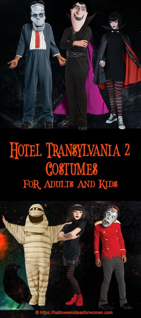 Halloween Ideas For Women, Hotel Transylvania Characters, Hotel Transylvania Costume, Hotel Transylvania Birthday, Hotel Transylvania Party, Transylvania Movie, Halloween Costumes Family, Hotel Transylvania Movie, Dracula Costume