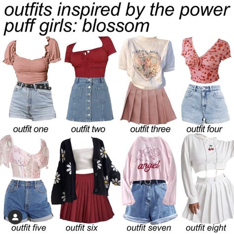 2010 Fashion Outfits Aesthetic, Strawberry Cottagecore Outfit, Blossom Powerpuff Outfit, Blossom Inspired Outfits, 2010 Aesthetic Outfits, Library Clothes, Softgirl Outfits, Look 80s, 2010s Fashion