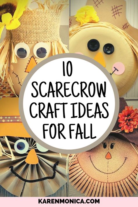 Making Scarecrows Ideas, Small Scarecrow Ideas, November Activity Ideas For Seniors, Scarecrow Ideas Diy Fall Crafts, Fall Crafts For Senior Citizens, November Craft Ideas For Seniors, Scarecrow Diy Decoration, Easy Fall Crafts For Seniors Nursing Homes, Fall Scarecrow Ideas