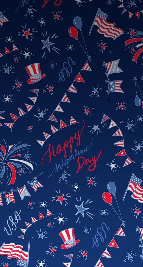 Patriotic Illustrations, July Wallpaper Iphone, July Wallpaper Aesthetic, Fourth Of July Wallpaper, Patriotic Wallpaper, July Wallpaper, 4th Of July Wallpaper, July Background, Wallpaper Letter