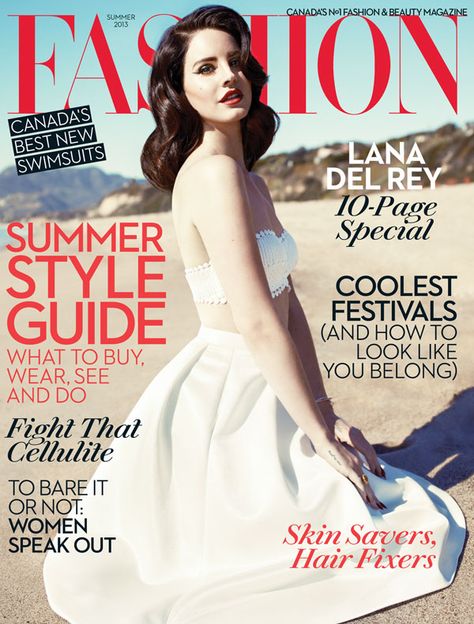 Lana Del Rey on the cover of FASHION Magazine, Summer 2013 Read the story here: http://www.fashionmagazine.com/blogs/fashion/2013/05/08/fashion-magazine-summer-2013-cover-lana-del-rey/ Magazine Front Cover, Festival Guide, Canada Fashion, Fashion Magazine Cover, Women Skin, Fashion Cover, Best Swimsuits, Vogue Covers, Lana Del Ray