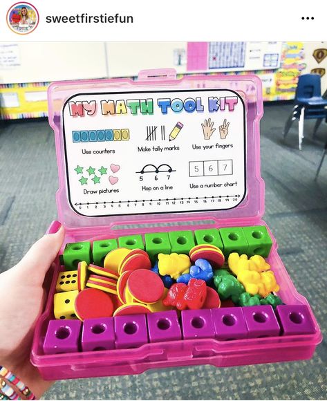 Classroom Idea, Math Madness, Math Tools, Prek Math, Elementary Classroom Decor, Teaching First Grade, 2nd Grade Classroom, Tool Kits, Math Workshop