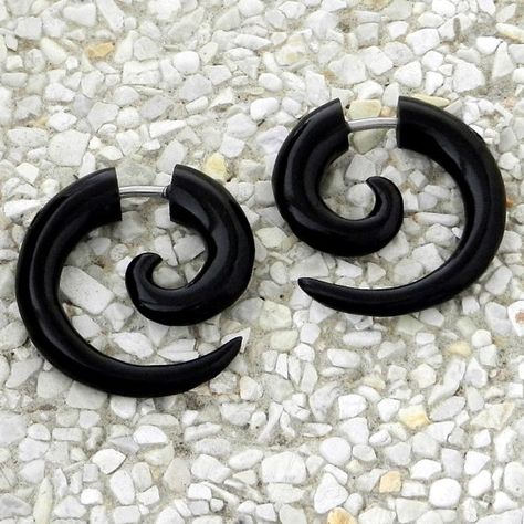 Fake Gauge Earrings Etsy Coupon Codes, Fake Gauge Earrings, Gauge Earrings, Fake Gauges, Horn Earrings, Fake Plugs, Dark Grunge, Denim Jeggings, Gauged Earrings