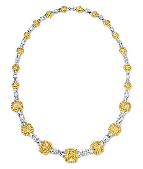 Yellow Sapphire Necklace, White Diamond Necklace, Jewelry Design Drawing, Yellow Diamonds, Yellow Necklace, Diamond Necklaces, Ruby Sapphire, Jewelry Lookbook, Gold Necklace Designs