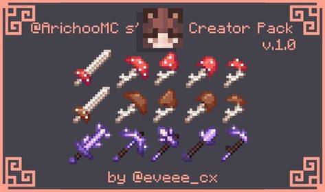 Custom Mushrooms Minecraft, Minecraft Banner Aesthetic, Minecraft Mods Aesthetic Java, Cute Minecraft Mods For Bedrock, Minecraft Mods For Bedrock, Minecraft Fairy Skin, Minecraft Mushroom Banner, Mushroom Banner Minecraft, Minecraft Mods Aesthetic