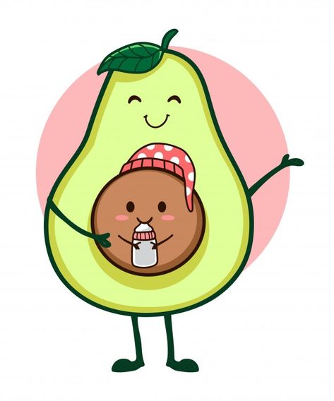 Mom and baby avocado | Premium Vector #Freepik #vector #baby #cartoon #fruit #milk Avocado Cartoon, Mexican Babies, Avocado Baby, Love Is Cartoon, Goofy Disney, Cartoon Fruit, Fruit Vector, Cute Bunny Cartoon, Cute Avocado